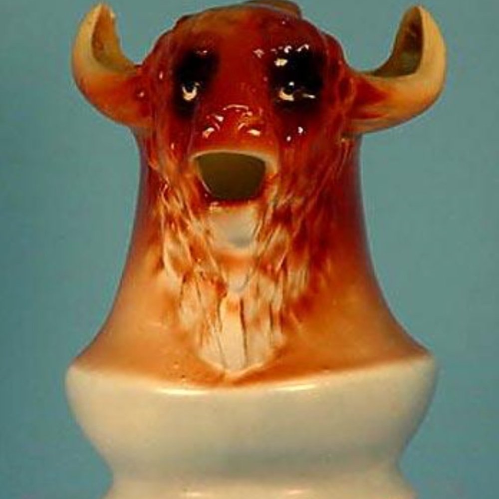 Royal Bayreuth Buffalo Pitcher. Rare Antique